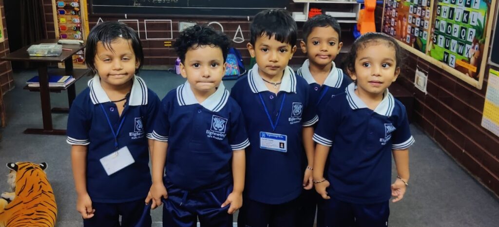 Eiglewings Kid’s Pre-School offers play school programs, tuition classes (Pre-School to 12th), after-school activities, NIOS & IGNOU admission assistance, and educational book sales. We focus on early learning, phonics, handwriting, spoken English, abacus, and more to ensure holistic child development. Visit us in Dwarka Mor for the best learning experience!
